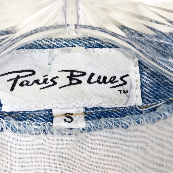 Vintage Paris Blues Patchwork Denim Jean Vest S - Picture 6 of 11